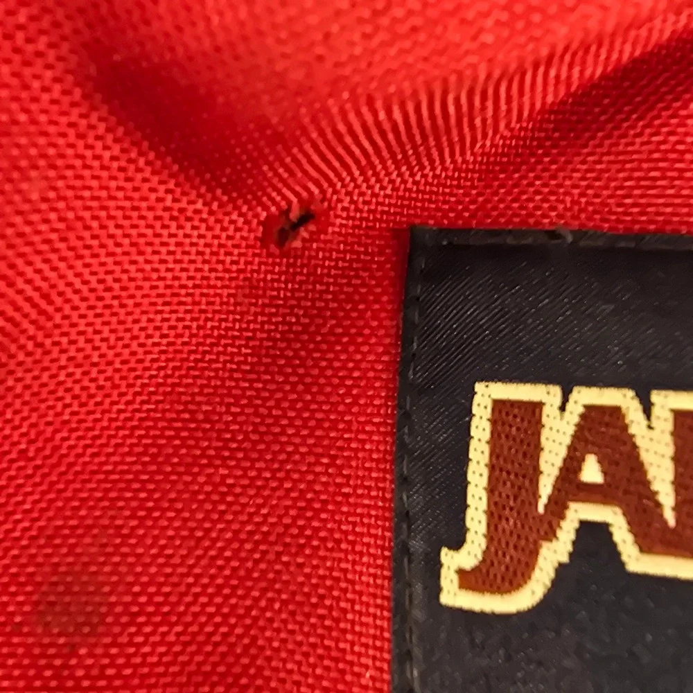 Vintage JanSport Backpack Red Made in USA Canvas School Bag Daypack